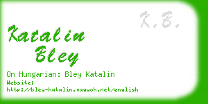 katalin bley business card